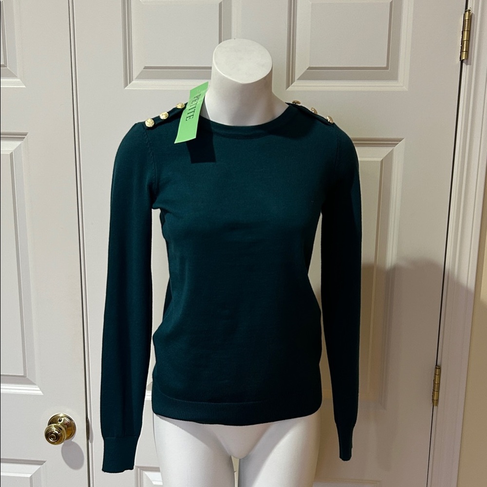 Carolyn Taylor Deep Teal Knit Blouse